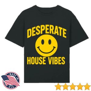 Robbie Williams Merch Store Desperate House Vibes Black T-Shirt