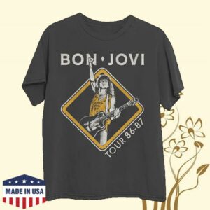 Bon Jovi Merch Store Slippery When Wet Tour 86-87 T-Shirt