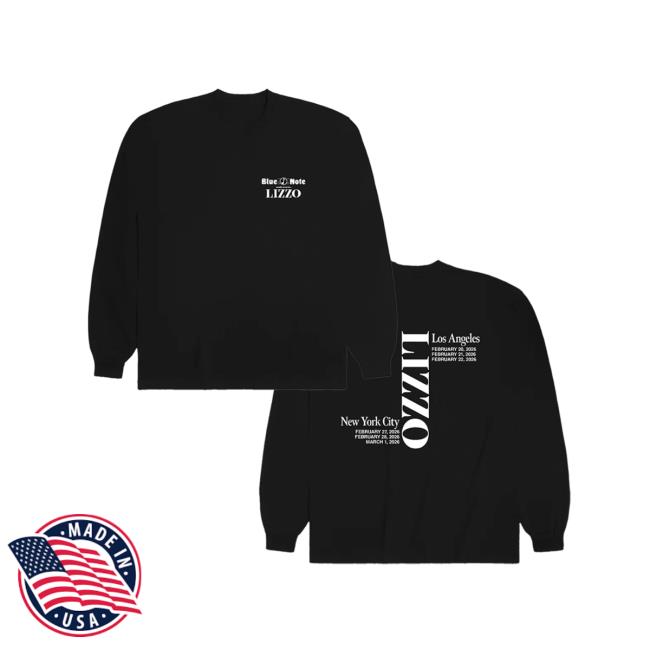 Lizzo Store Merch Blue Note Crewneck 2 Lizzo Store Merch Blue Note Crewneck