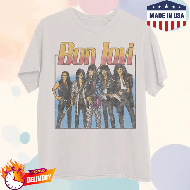 Bon Jovi Store Merch Slippery When Wet Tour Retro Bone T-Shirt 3 Bon Jovi Store Merch Slippery When Wet Tour Retro Bone T-Shirt
