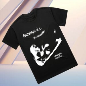 Fontaines Dc Store Merch Dopamine Chamber One Colour Dc Black T-Shirt