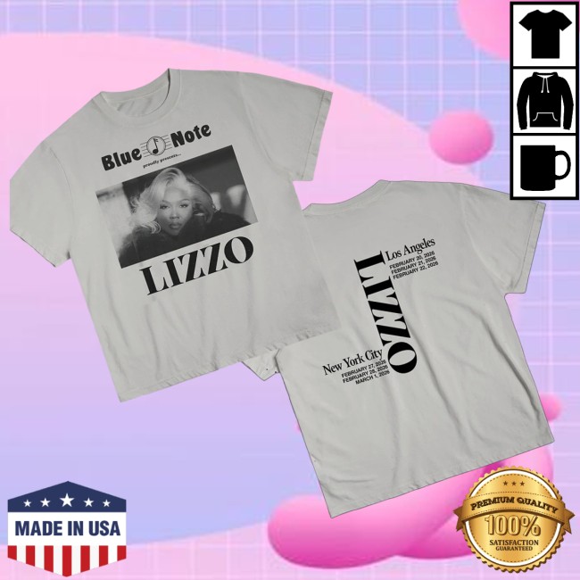 Lizzo Store Merch Shop Blue Note T-Shirt 2 Lizzo Store Merch Shop Blue Note T-Shirt