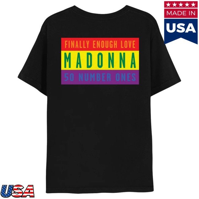 Madonna Store Merch Finally Enough Love 50 Number Ones Flag Tee 4 Madonna Store Merch Finally Enough Love 50 Number Ones Flag Tee