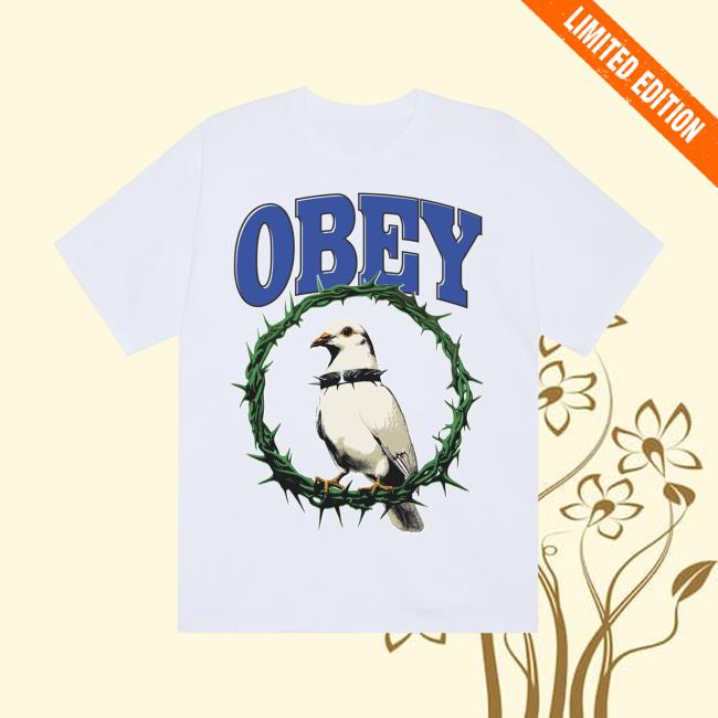 Obey Clothing Store Merch Thorns Of Peace Oversized T-Shirt White 2 Obey Clothing Store Merch Thorns Of Peace Oversized T-Shirt White