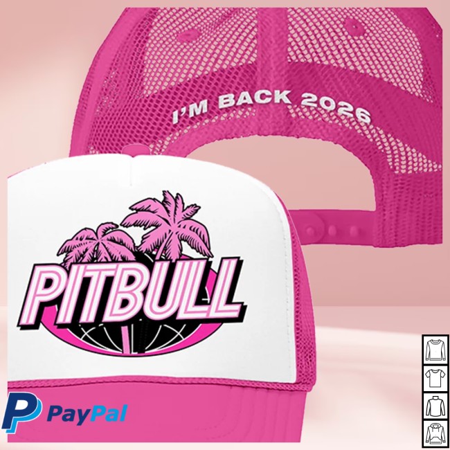 Pitbull Music Store Merch Pitbull I'm Back 2026 Pink Trucker Hat 3 Pitbull Music Store Merch Pitbull I'm Back 2026 Pink Trucker Hat