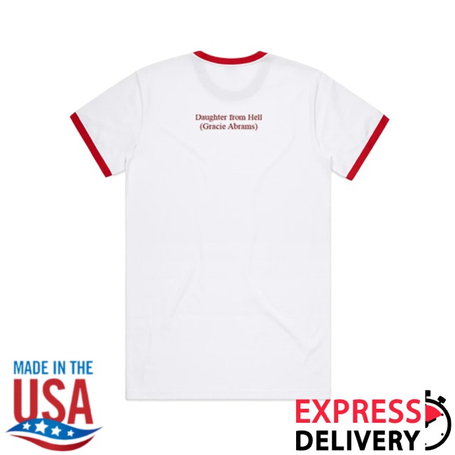 Gracie Abrams Store Merch Shop Daughter From Hell Ringer T-Shirt 4 Gracie Abrams Store Merch Shop Daughter From Hell Ringer T-Shirt