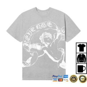Revenge Store Merch Cherub Tee Heather Grey White