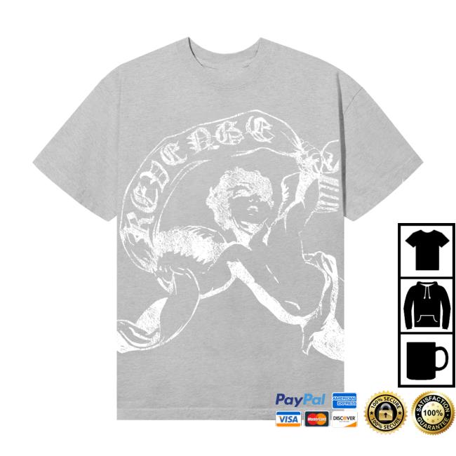 Revenge Store Merch Cherub Tee Heather Grey White 2 Revenge Store Merch Cherub Tee Heather Grey White