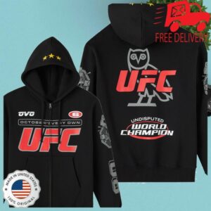 Ovo Store Merch Ufc Full-Zip Hoodie – Black