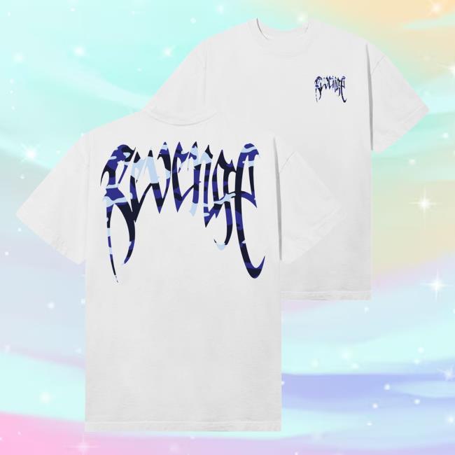 Revenge Merch Store Arch Logo Tee White Blue Camo 2 Revenge Merch Store Arch Logo Tee White Blue Camo