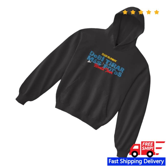 Debi Tirar Mas Fotos Store Merch World Tour Hoodie Negro 4 Debi Tirar Mas Fotos Store Merch World Tour Hoodie Negro