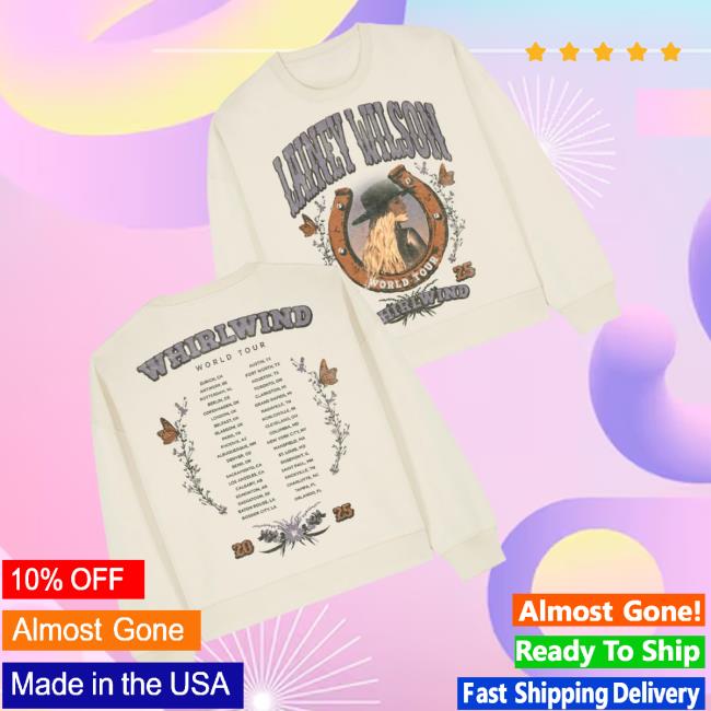 Lainey Wilson Merch Store Whirlwind World Tour Horseshoe Sweatshirt 3 Lainey Wilson Merch Store Whirlwind World Tour Horseshoe Sweatshirt