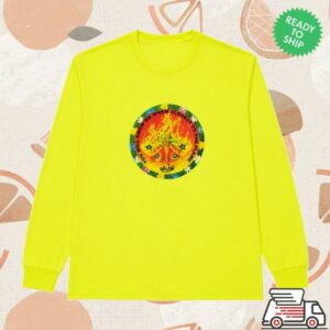 S4lem Store Merch Moth Longsleeve Safety Green