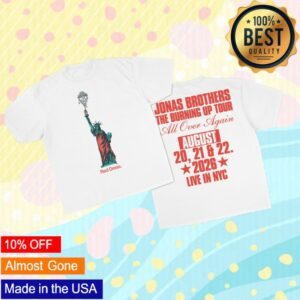 Jonas Brothers Store Merch The Red Dress Nyc Landmark Tee