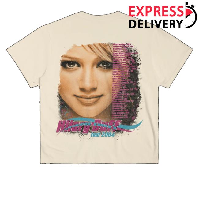 Hilary Duff Merch Store 2004 Vintage Reprint Tee 4 Hilary Duff Merch Store 2004 Vintage Reprint Tee