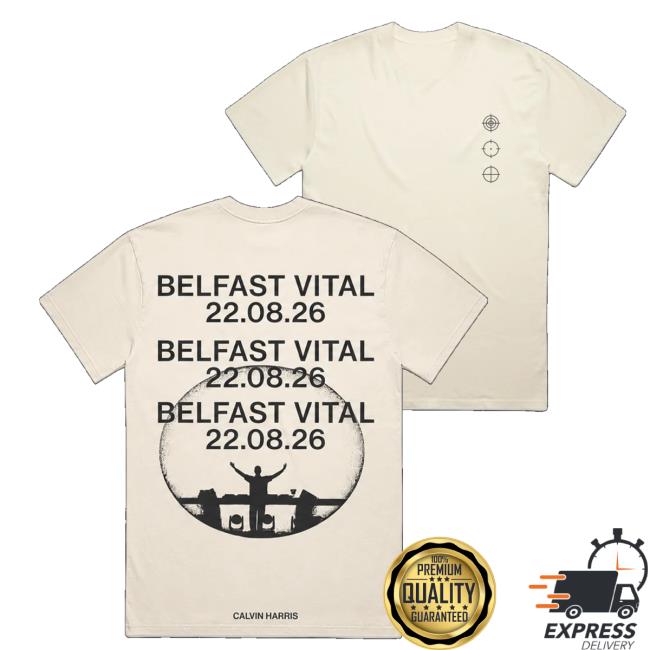 Calvin Harris Store Merch Belfast Vital Faded Ecru Graphic T-Shirt 2 Calvin Harris Store Merch Belfast Vital Faded Ecru Graphic T-Shirt