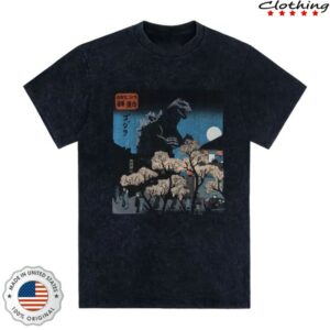 Godzilla Store Merch Shop Godzilla Silhouette Painting T-Shirt
