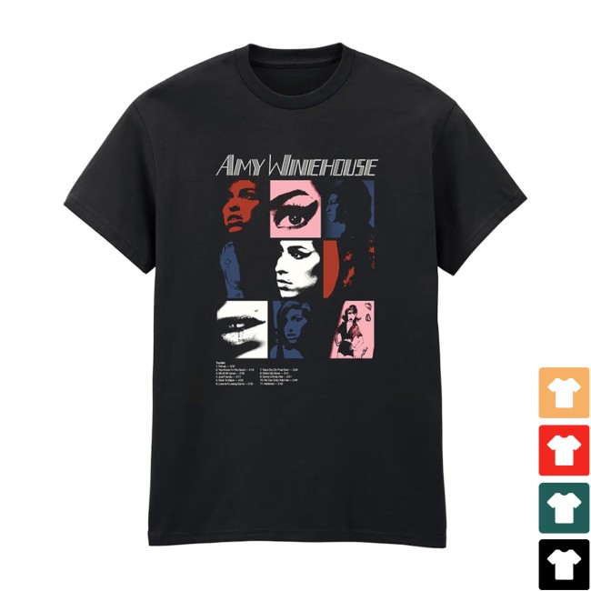 Amy Winehouse Store Merch Back To Black Album Montage Tee 3 Amy Winehouse Store Merch Back To Black Album Montage Tee